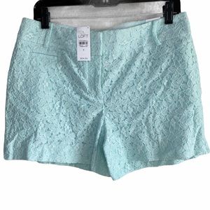 NWT Loft 4” Inseam Blue Lace Shorts
